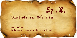 Szatmáry Mária névjegykártya